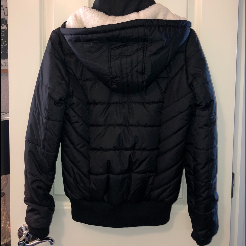 Black puffer jacket